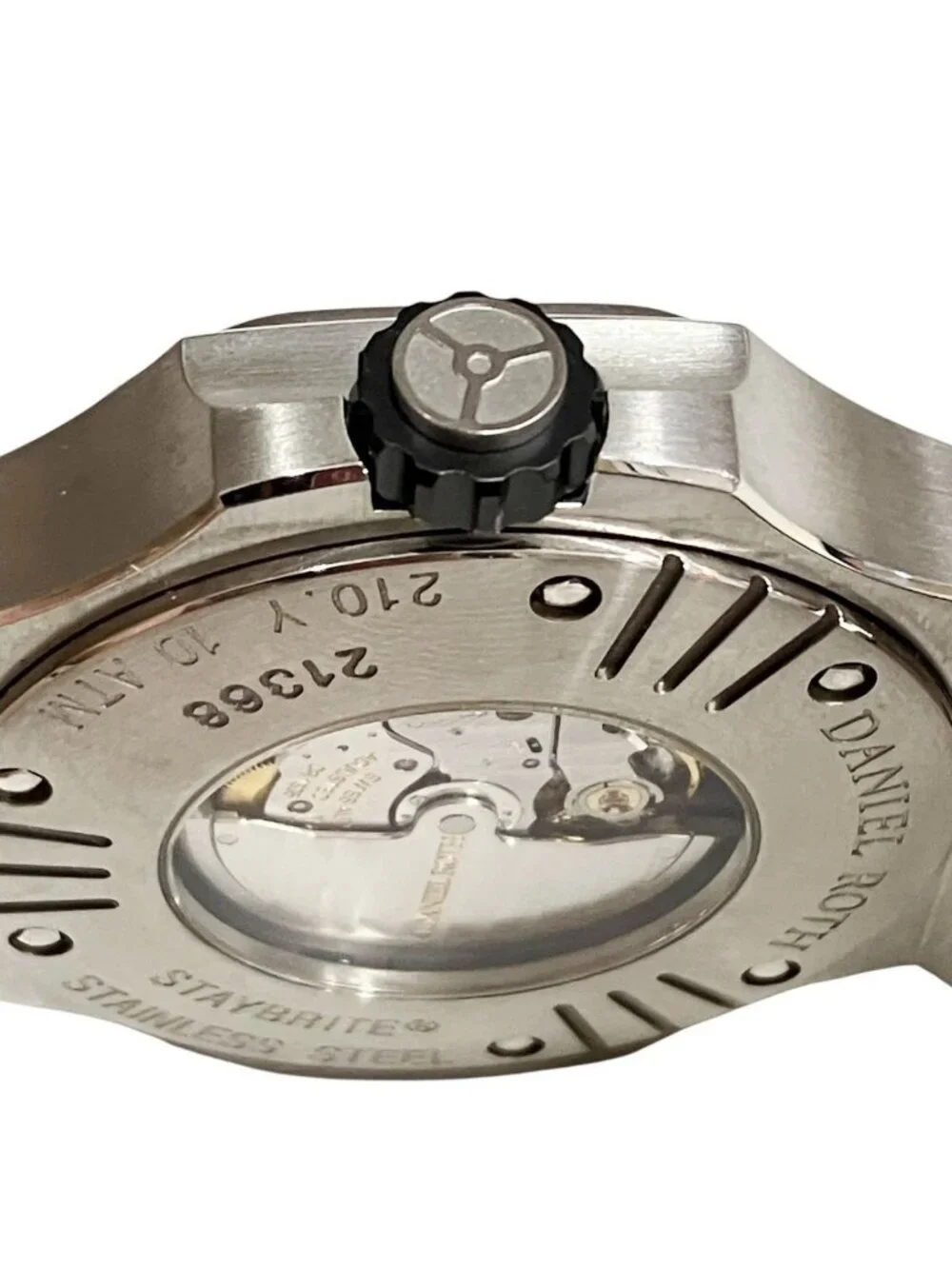 Bvlgari Daniel Roth Chrono Sprint Watch SS Leather Quartz Black Dial